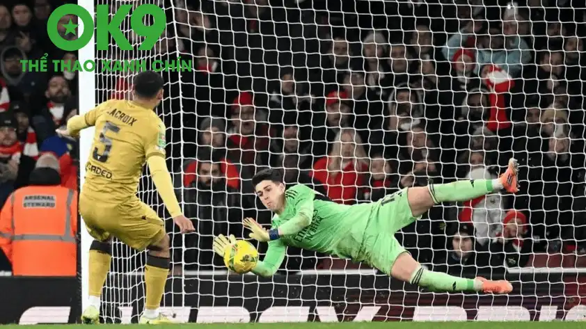 Kepa là người hùng trên chấm luân lưu của Arsenal. Kepa là người hùng trên chấm luân lưu của Arsenal.