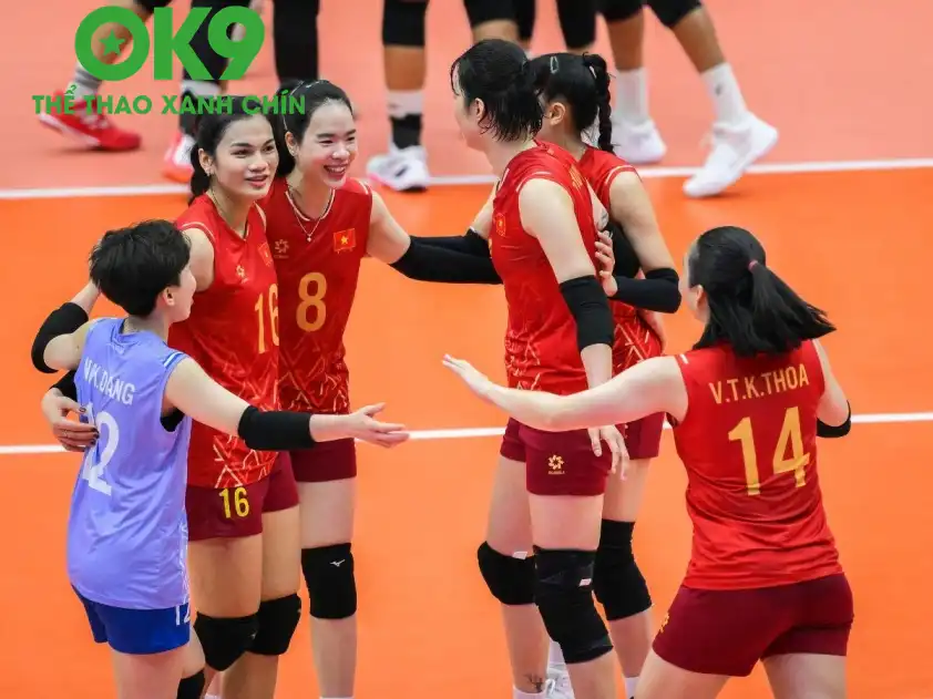 Tuyển bóng chuyền nữ Việt Nam toàn thắng vòng bảng SEA Games 33. Ảnh: SAVA Tuyển bóng chuyền nữ Việt Nam toàn thắng vòng bảng SEA Games 33. Ảnh: SAVA
